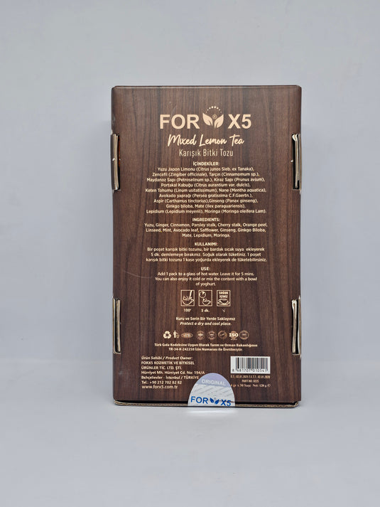 FORX5 – Билков чай с лимон и джинджифил 30 сашета