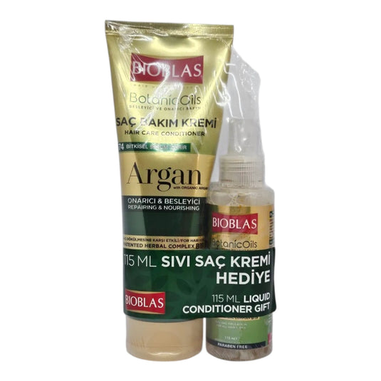 Bioblas Argan Подхранващ балсам за коса 250 мл + Подарък течен балсам 115 мл