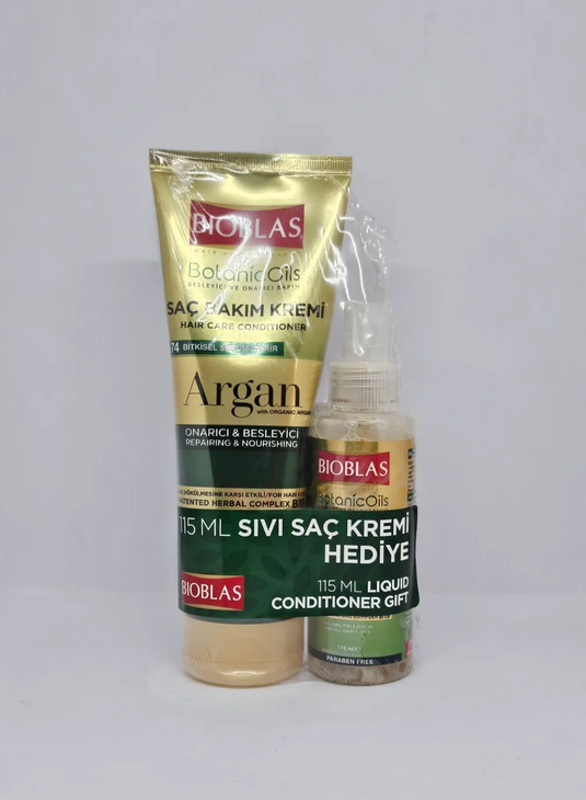Bioblas Argan Подхранващ балсам за коса 250 мл + Подарък течен балсам 115 мл