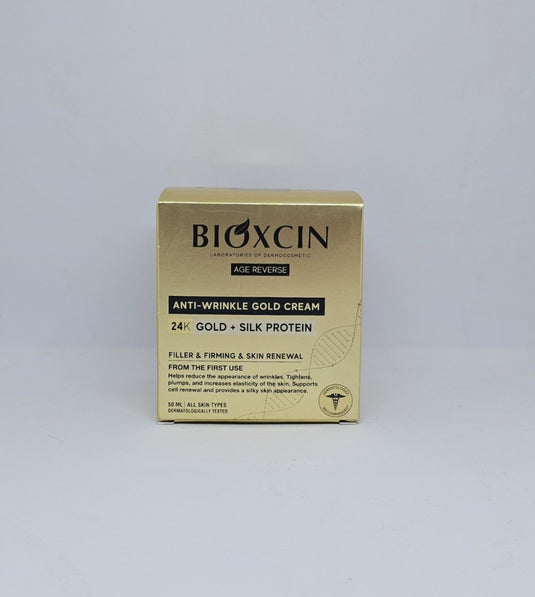 Bioxcin Крем против бръчки с 24K злато и копринен протеин 50 мл