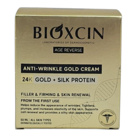 Bioxcin Крем против бръчки с 24K злато и копринен протеин 50 мл
