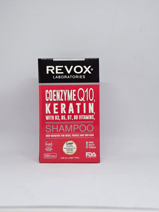 Revox – шампоан с коензим Q10, кератин и витамини B3, B5, B7, B9 360 мл