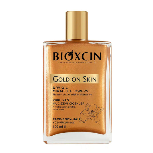 Bioxcin Gold On Skin Златисто сухо олио с блясък за лице, тяло и коса – 100 мл