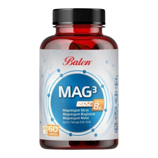 Balen MAG³ + Витамин B6 – Магнезий цитрат, бисглицинат и малат 60 капсули