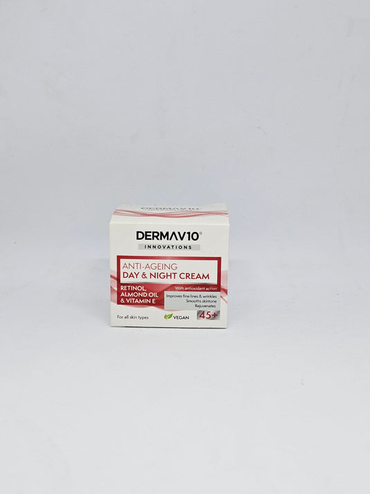 Derma V10 Подмладяващ крем за лице Ден и Нощ 45+ с ретинол 50 мл