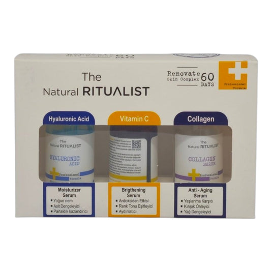The Natural Ritualist - Комплект серуми с колаген, витамин C и хиалуронова киселина 3 x 30 мл