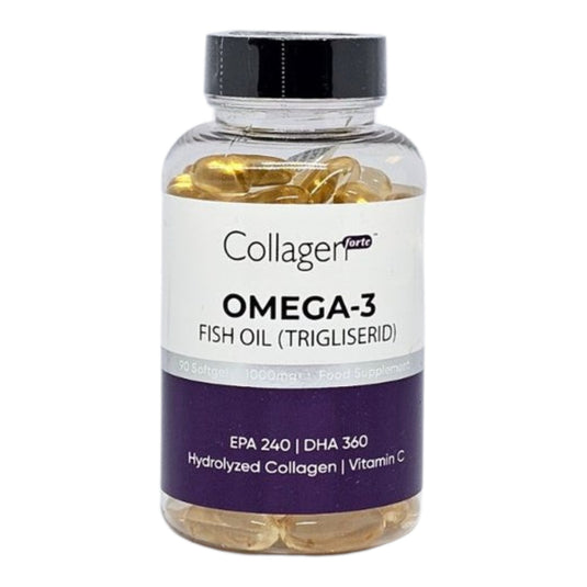 Collagen Forte Омега-3 с Хидролизиран Колаген и Витамин C – 90 меки гел капсули