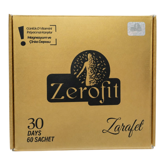 Zerofit Zarafet – 30-дневен билков чай за контрол на теглото, подуването и апетита, 60 сашета