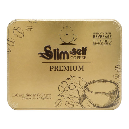 Slim Self Premium Coffee – кафе за контрол на теглото, енергия и грижа за кожата, 30 сашета