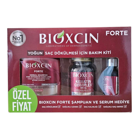 Bioxcin Forte – троен комплект против интензивен косопад