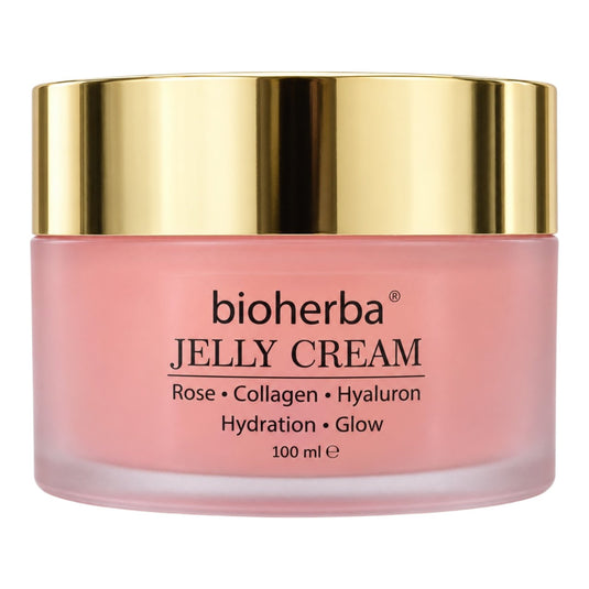 Bioherba Jelly Cream – Хидратиращ гел крем за лице с роза, колаген и хиалурон – 100 мл